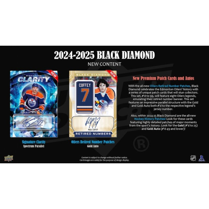 2024-25 Upper Deck Black Diamond Hockey Hobby 5 Box Case
