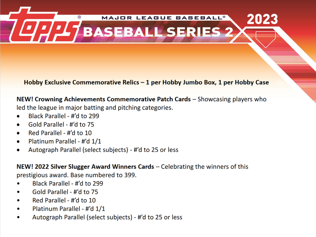 2023 Topps Series 2 Baseball Hobby 12 Box Case