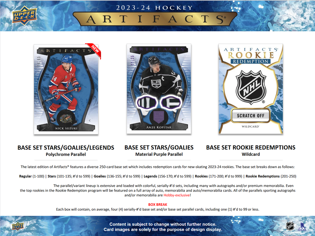 2023-24 Upper Deck Artifacts Hockey Hobby 20 Box Case